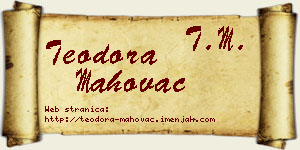 Teodora Mahovac vizit kartica